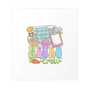 Neuro Crew Happy Easter Day Hoppy Neurology Nurse  Notepad