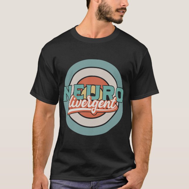 Neuro divergent - retro neurodiversity tee (Front)