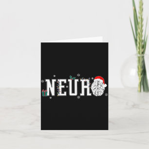 Neuro Nurse Brain Santa Hat Neuroscience Nursing C Card