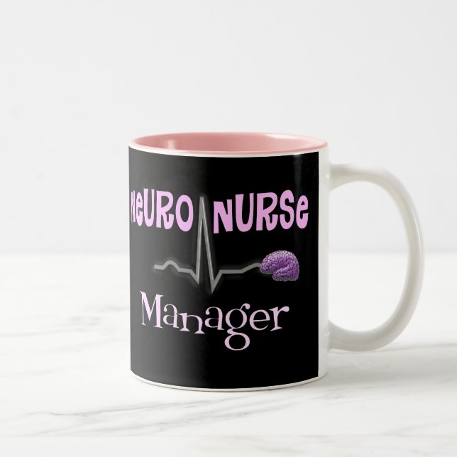 Neuro Nurse Manager Gifts Two-Tone Coffee Mug (Right)