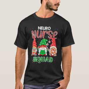 NEURO Nurse Squad Christmas Gnomes RN Matching T-Shirt