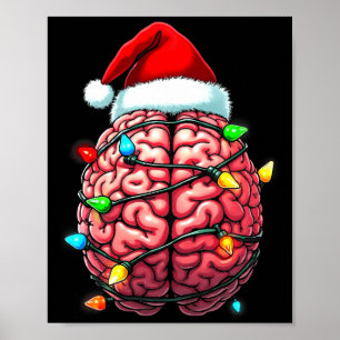 Neuro Nurse Xmas Santa Hat Neurology Premium Tri-b Poster