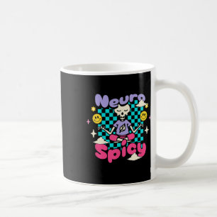 Neuro Spicy Adhd Autism Awareness Retro Groovy Ske Coffee Mug