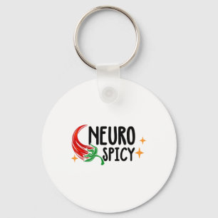 Neuro Spicy Neurodiversity - Adhd - Autism Awarene Key Ring