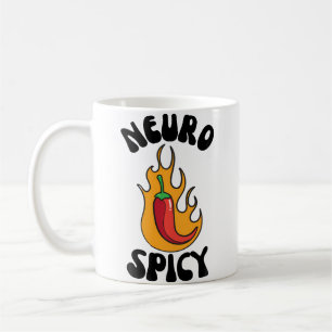 Neuro Spicy Pepper Flames Autism Neurotypical Neur Coffee Mug