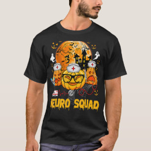 Neuro Squad Pumpkin Nurse Ghost Scary Halloween Co T-Shirt