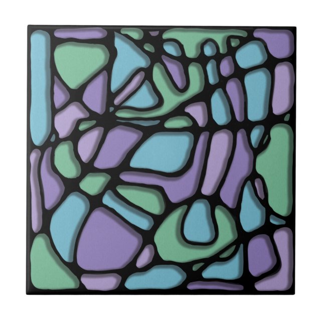 Neuroart Stained Glass Ceramic Tile (Front)