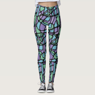 Neuroart Stained Glass Leggings