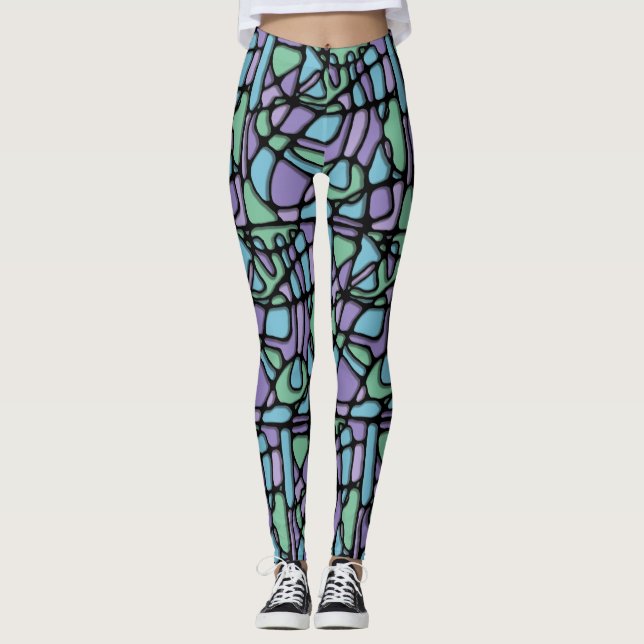 Neuroart Stained Glass Leggings (Front)