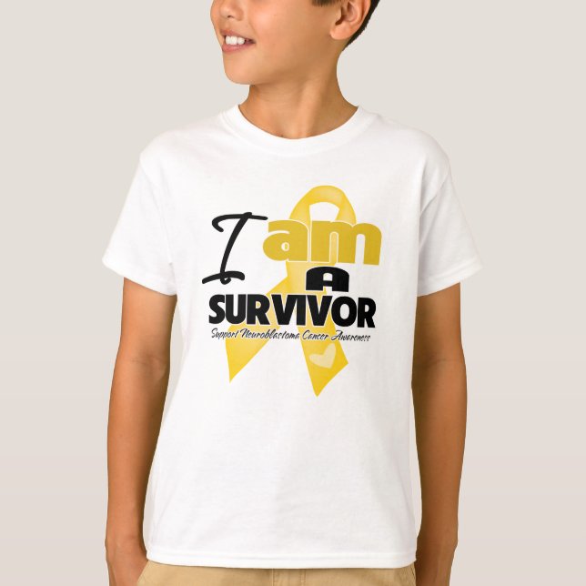 Neuroblastoma Cancer  - I am a Survivor T-Shirt (Front)