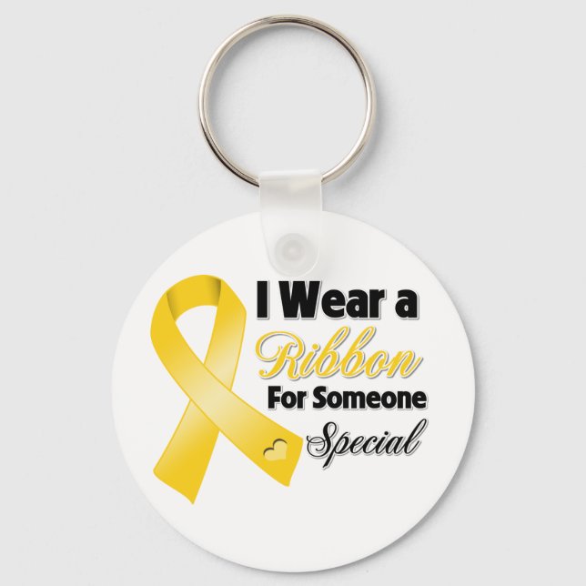 Neuroblastoma Ribbon Someone Special Key Ring (Front)