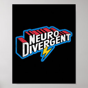Neurodivergent Adhd Autism Hero Asd Celebrate Neur Poster