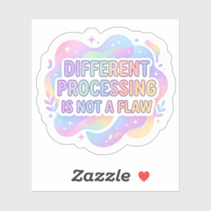 Neurodivergent Affirmation Pastel Typography Decal