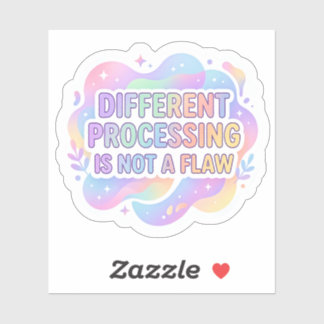 Neurodivergent Affirmation Pastel Typography Decal