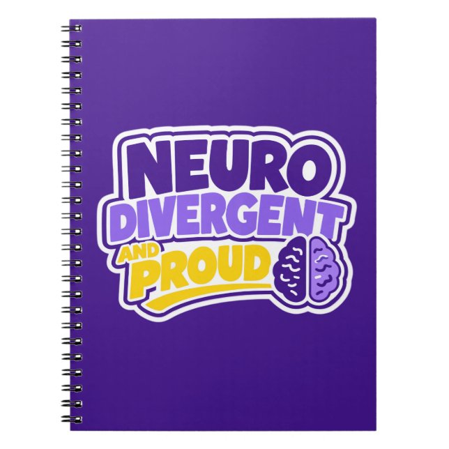 Neurodivergent and Proud Brain Notebook (Front)