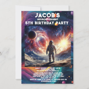 Neurodivergent Autistic Birthday Party Invitation