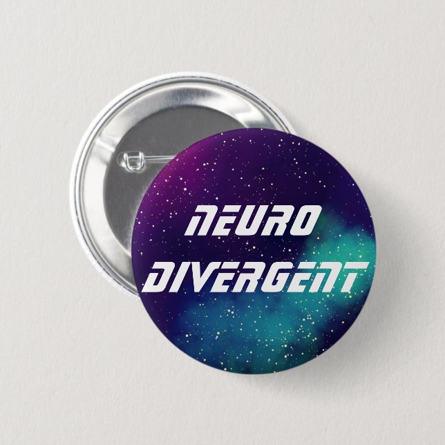 Neurodivergent Customisable Galaxy Identity 6 Cm Round Badge (Front & Back)