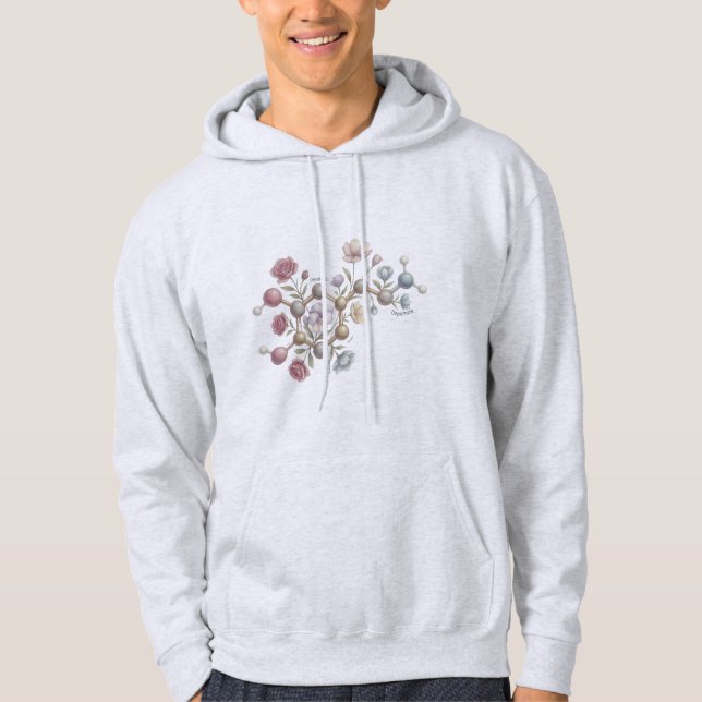  Neurodivergent Dopamine Molecule - Botanical Hoodie (Front)