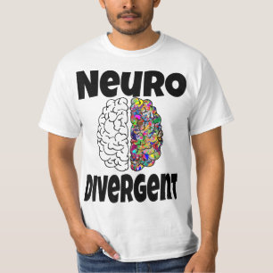 Neurodivergent Funny Neurodiversity Brain Design A T-Shirt