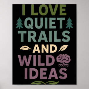 Neurodivergent Introvert Adhd Autism Forest Nature Poster