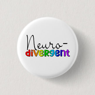 Neurodivergent | Neurodiversity Awareness Rainbow 3 Cm Round Badge
