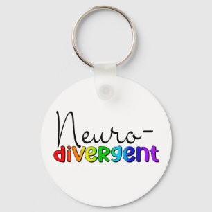 Neurodivergent Neurodiversity Awareness Rainbow Key Ring