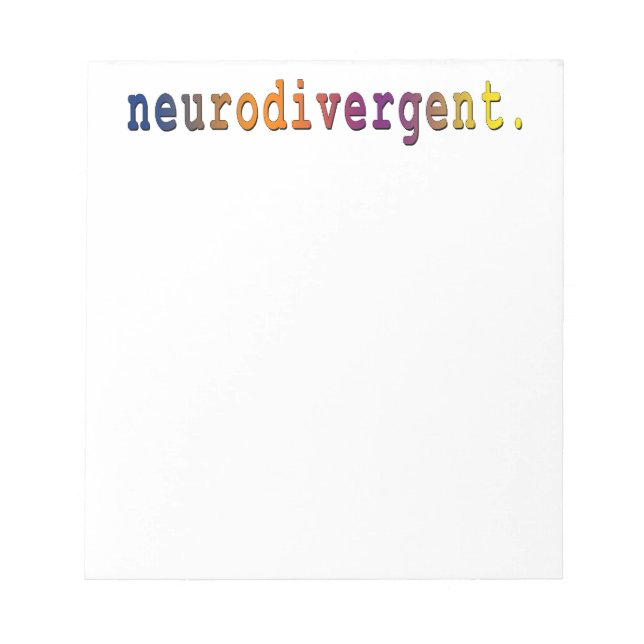 neurodivergent. notepad (Front)