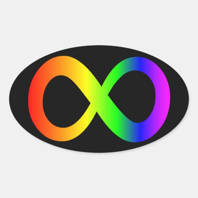 Neurodivergent Oval Sticker (Front)