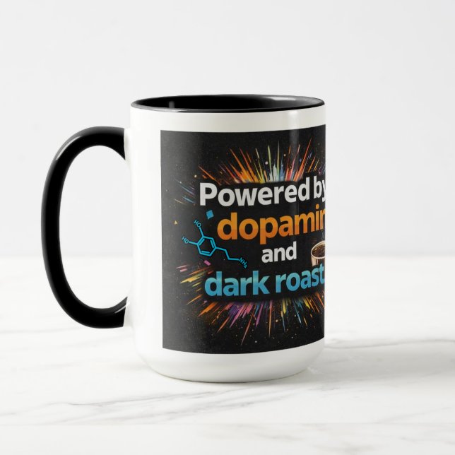  Neurodivergent Powered by Dopamine Coffee  Mug (Left)