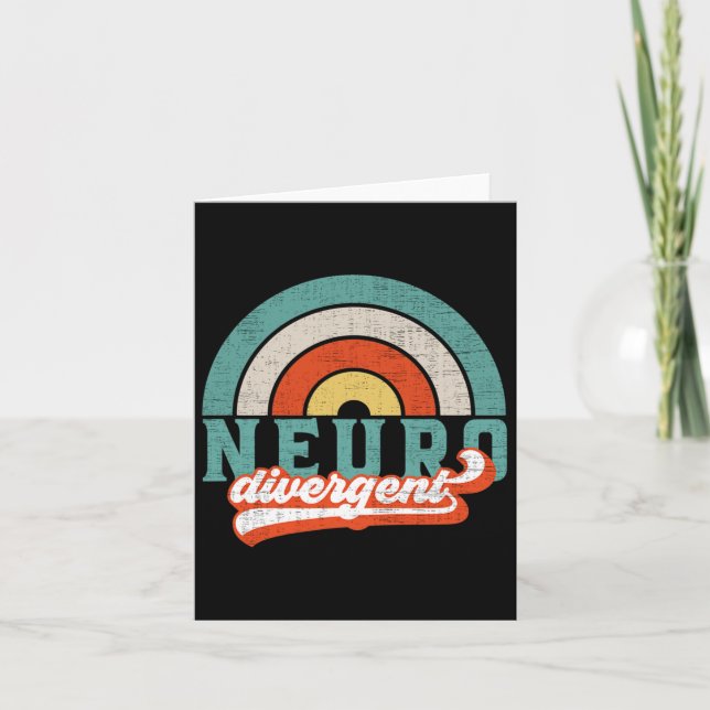 Neurodivergent Pride For Autism Adhd And Asd Aware Card (Front)