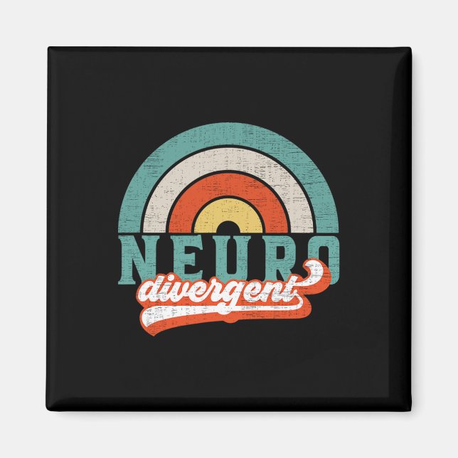 Neurodivergent Pride For Autism Adhd And Asd Aware Magnet (Front)