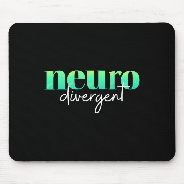 Neurodivergent Pride For Autism Adhd And Asd Aware Mouse Pad (Front)