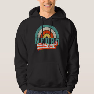 Neurodivergent Retro Rainbow Autism Awareness Supp Hoodie