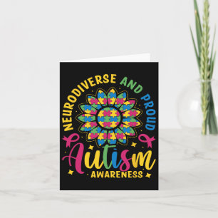 Neurodiverse And Proud Autism Awareness Autistic P Card