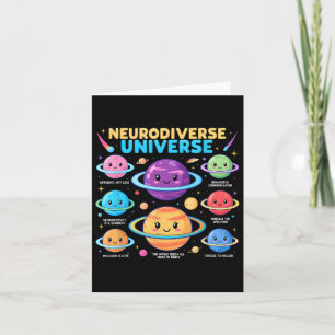Neurodiverse Autism Awareness Universe Special Edu Card