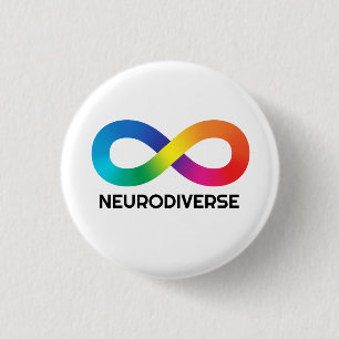 Neurodiverse Infinity Symbol Autistic 3 Cm Round Badge