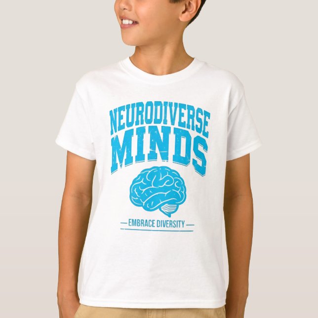 Neurodiverse Minds Brain Graphic  T-Shirt (Front)