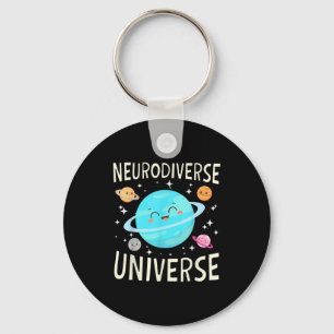 Neurodiverse planet space theme galaxy autism key ring
