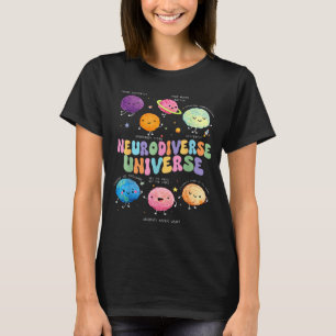 Neurodiverse Universe Autism Awareness Brain Women T-Shirt