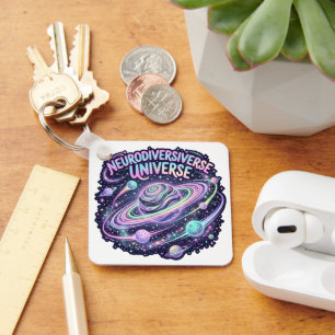 Neurodiverse Universe Neon Pride Key Ring