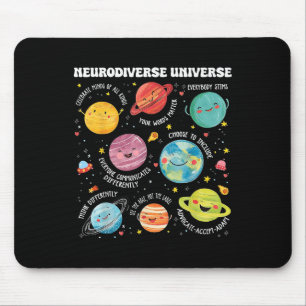 Neurodiverse Universe Planet Autism Awareness Neur Mouse Pad