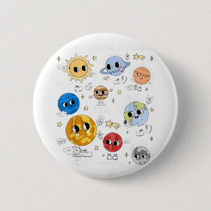 Neurodiverse Universe Planet Autism Awareness Supp 6 Cm Round Badge