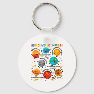 Neurodiverse Universe Space Planet Special Educati Key Ring