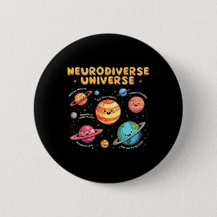 Neurodiverse Universe Special Education Autism Awa 6 Cm Round Badge