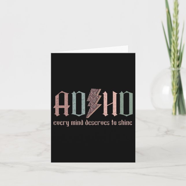 Neurodiversity Adhd Every Mind Deserves To Shine A Card (Front)
