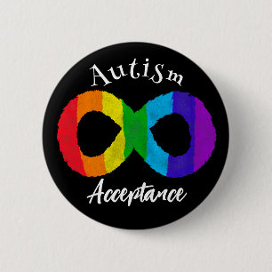 Neurodiversity Autism Acceptance Rainbow 6 Cm Round Badge