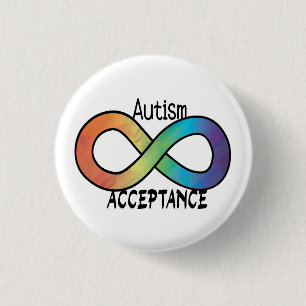 Neurodiversity Autism Acceptance Rainbow Button