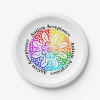 Neurodiversity Autism Acceptance Rainbow Mandala