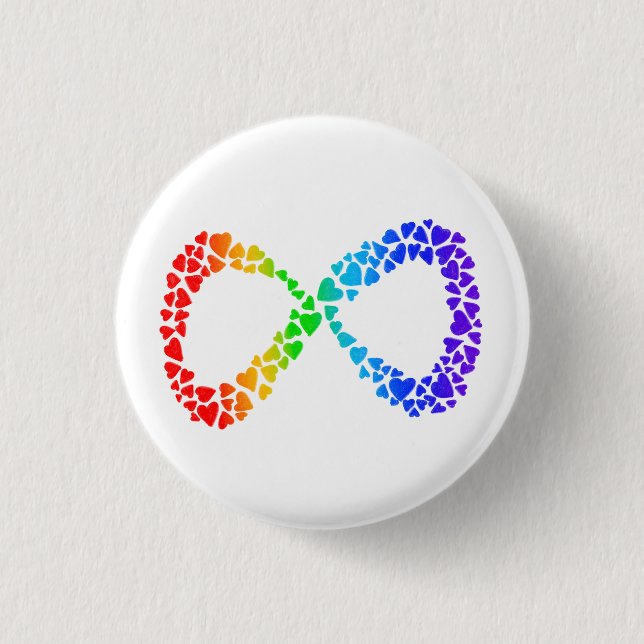 Neurodiversity Autism Awareness Acceptance Rainbow 3 Cm Round Badge (Front)