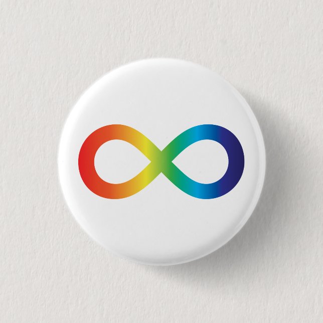 Neurodiversity Autism Awareness Acceptance Rainbow 3 Cm Round Badge (Front)